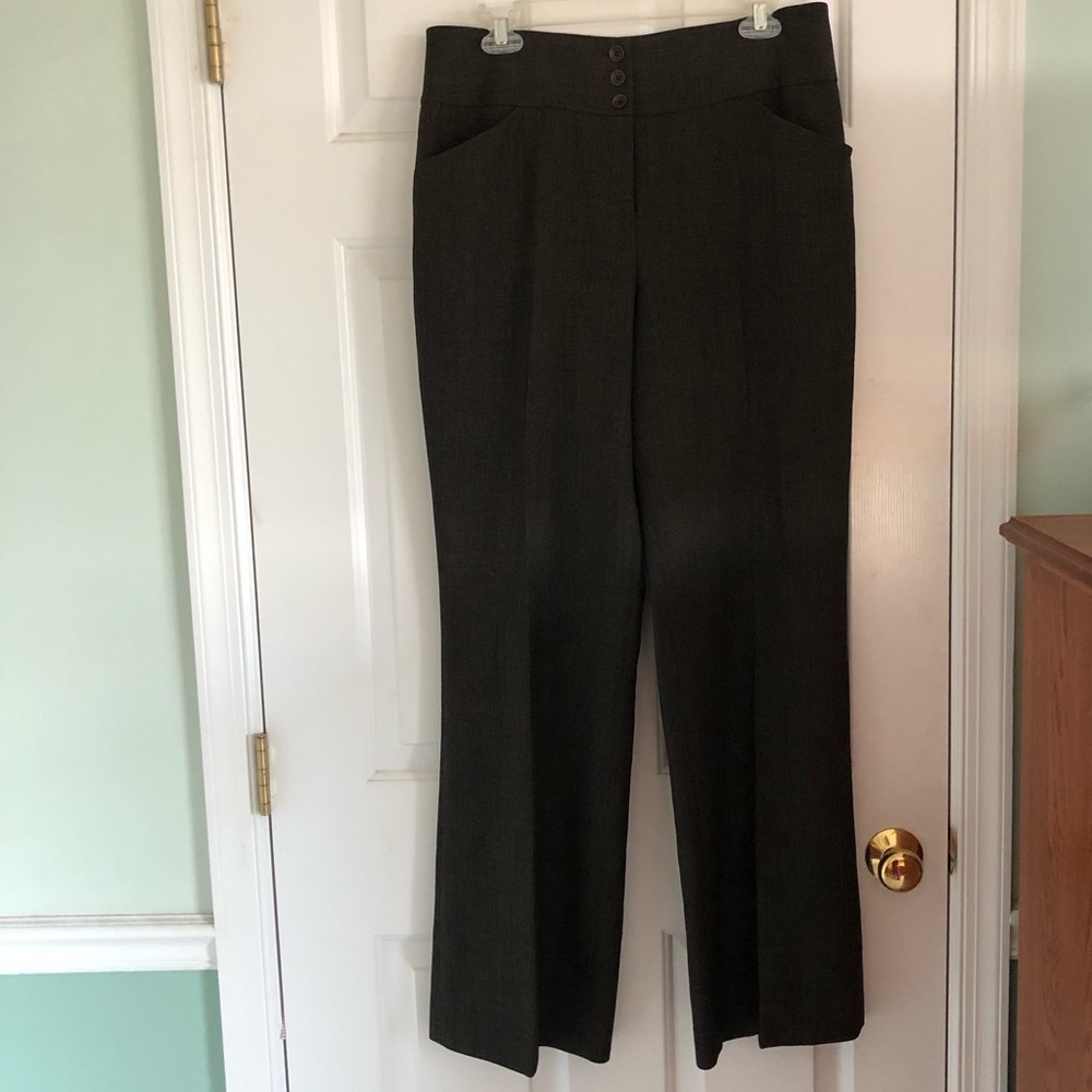 Size 12 brown patterned pants with pockets